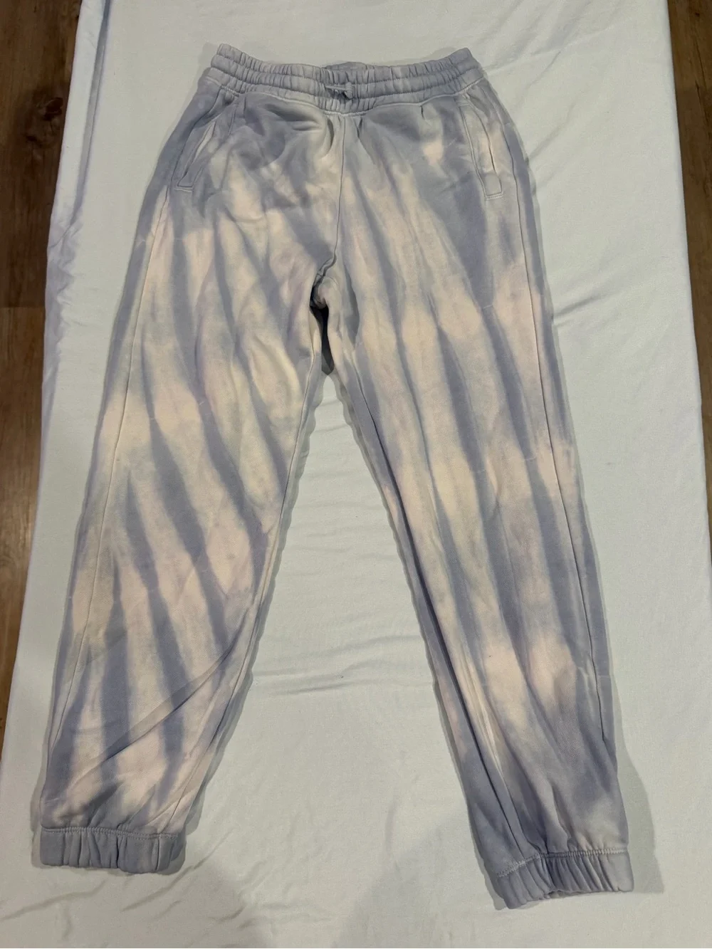 GAP Tie-Dye Joggers in Light Purple & Cream